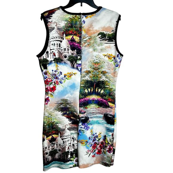 Ninety Wearable Art Sheath Dress Size 1X Sleeveless Lightweight Multicolor - Picture 2 of 8